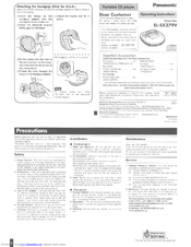Panasonic SLSX279V - PORT. CD W/ RADIO Operating Instructions Manual