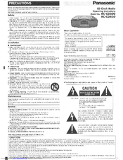 Panasonic RC-CD500 Operating Instructions Manual