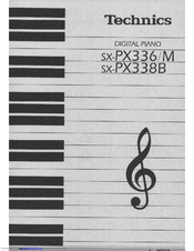 Panasonic SXPX338B - ELECTRONIC PIANO Owner's Manual