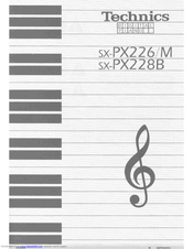Technics SXPX226 - ELECTRONIC PIANO Operating Manual