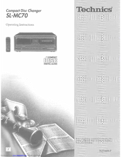 Panasonic SLMC70 - COMPACT DISC CHANGER Operating Instructions Manual