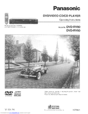 Panasonic DVDRV80U - DIG. VIDEO DISCPLAYE Operating Instructions Manual