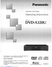 Panasonic DVDA320U - DIG. VIDEO DISCPLAYE Operating Instructions Manual