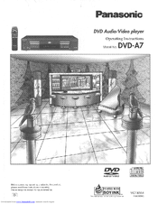 Panasonic DVDA7D - DVD AUDIO Operating Instructions Manual