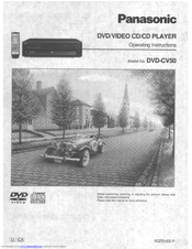 Panasonic DVDCV50U - DIG. VIDEO DISCPLAYE Operating Instructions Manual