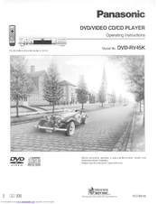Panasonic DVD-RV45 Operating Instructions Manual