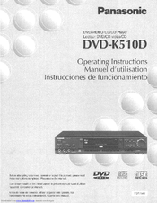 Panasonic DVD-K510 Operating Instructions Manual