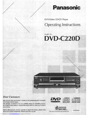 Panasonic DVDC220D - DIG. VIDEO DISCPLAYE Operating Instructions Manual