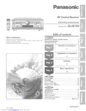 Panasonic SA-HE100S Operating Operating Instructions Manual