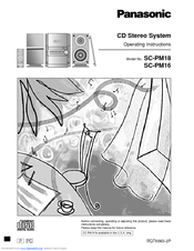 Panasonic SC-PM18 Operating Instructions Manual