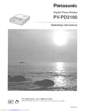 Panasonic PV-PD2100 Operating Instructions Manual