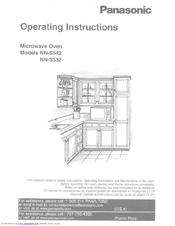 Panasonic NN-S542BF Operating Instructions Manual