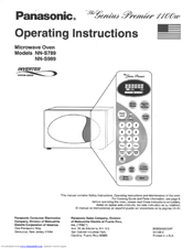 Panasonic NN-S989BA Operating Instructions Manual