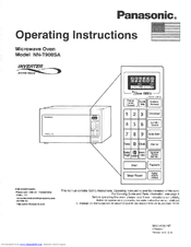Panasonic Inverter NN-T900SA Operating Instructions Manual