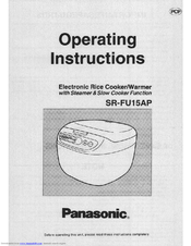 Panasonic SR-FU15P Operating Operating Instructions Manual