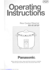 Panasonic SR-W18FSPW Operating Manual