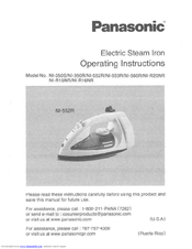 Panasonic NI350E - IRON Operating Instructions Manual