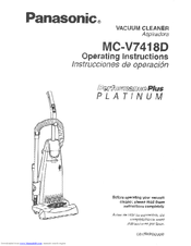 Panasonic PerformancePlus Platinum MC-V7418D Operating Instructions Manual