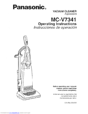 Panasonic MCV7341 - UPRIGHT VACUUM Operating Instructions Manual