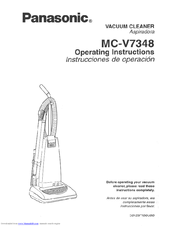Panasonic MCV7348 - UPRIGHT VACUUM-PLAT Operating Instructions Manual