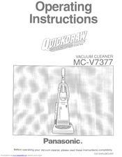 Panasonic Quickdraw MC-V7377 Operating Instructions Manual