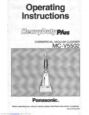 Panasonic MCV5502 - UPRIGHT VACUUM Operating Instructions Manual