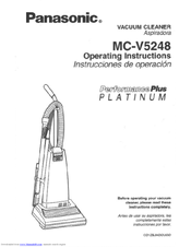 Panasonic MCV5248 - UPRIGHT VACUUM-PLAT Operating Instructions Manual