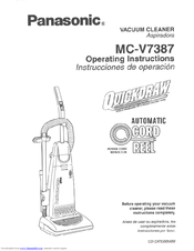 Panasonic MCV7387 - UPRIGHT VACUUM Operating Instructions Manual