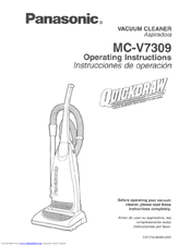 Panasonic MCV7309 - UPRIGHT VACUUM Operating Instructions Manual