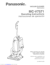 Panasonic MCV7571 - UPRIGHT VACUUM Operating Instructions Manual