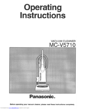 Panasonic MCV5710 - UPRIGHT VACUUM-QKDR Operating Instructions Manual