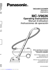 Panasonic MCV9626 - CANISTER VACUUM CLEA Operating Instructions Manual