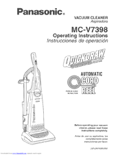 Panasonic MCV7398 - UPRIGHT VACUUM Operating Instructions Manual