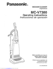 Panasonic MCV7380 - UPRIGHT VACUUM Operating Instructions Manual