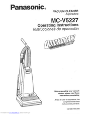 Panasonic MCV5227 - UPRIGHT VACUUM Operating Instructions Manual