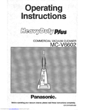 Panasonic MCV6602 - UPRIGHT VACUUM Operating Instructions Manual