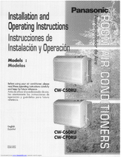 Panasonic CW-C60RU Installation And Operating Instructions Manual