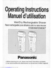Panasonic ES-8067 Operating Instructions Manual