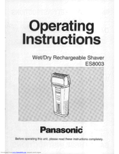 Panasonic ES8003W Operating Instructions Manual
