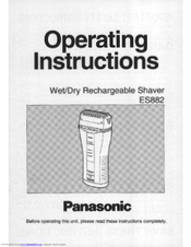 Panasonic ES-882 Operating Instructions Manual