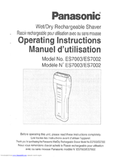 Panasonic ES-7003 Manuals | ManualsLib