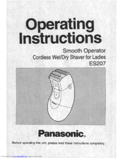 Panasonic ES207G Operating Operating Instructions Manual