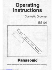 Panasonic ES107S Operating Operating Instructions Manual