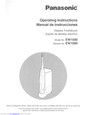Panasonic EW-1000 Operating Instructions Manual