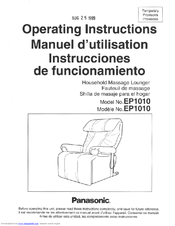 Panasonic EP1010K Operating Instructions Manual
