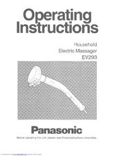 Panasonic EV-293 Operating Instructions Manual