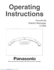 Panasonic EV-326 Operating Instructions Manual