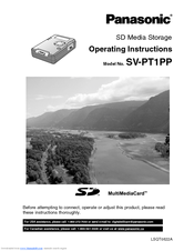 Panasonic SV-PT1 Operating Instructions Manual