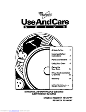 Whirlpool RB1005XY Use And Care Manual
