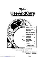 Whirlpool RBZZOPXY Use And Care Manual